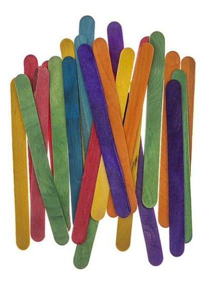 Holzbastelstiele bunt